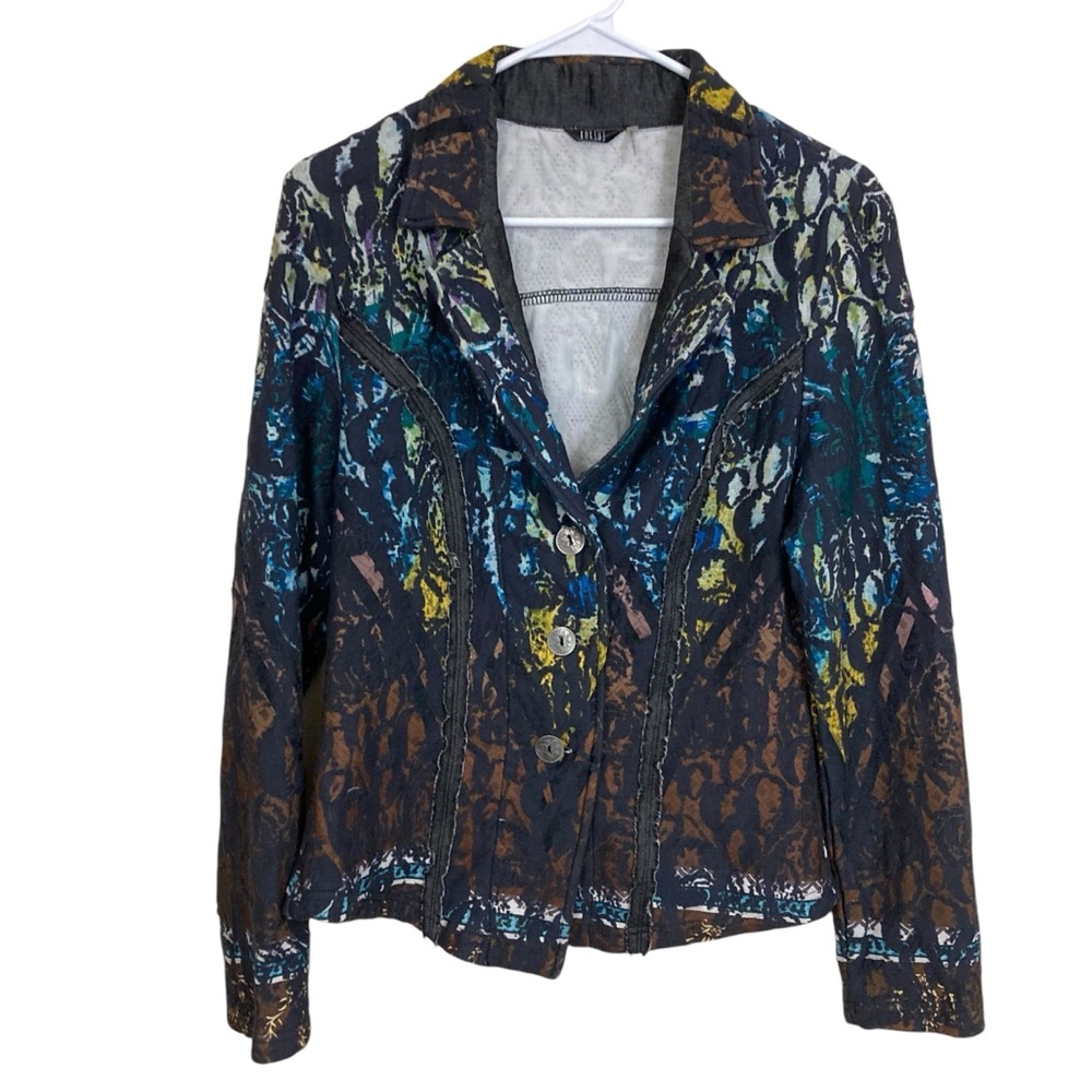 KAKTUS ARTISAN BUTTON DOWN BLAZER, LARGE